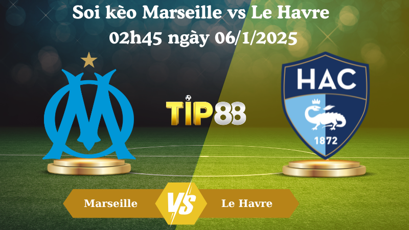 Soi kèo Marseille vs Le Havre 2h45 ngày 06/01/2025