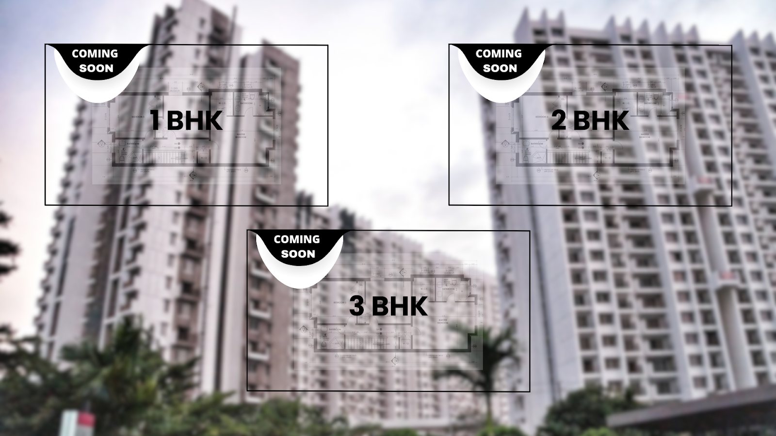 Godrej Millennium Koregaon Park floor plan and floor configuration of 1, 2 & 3 BHK apartments.