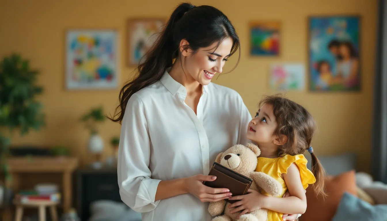 A supportive image of a single mother with her child, emphasizing the need for child support.