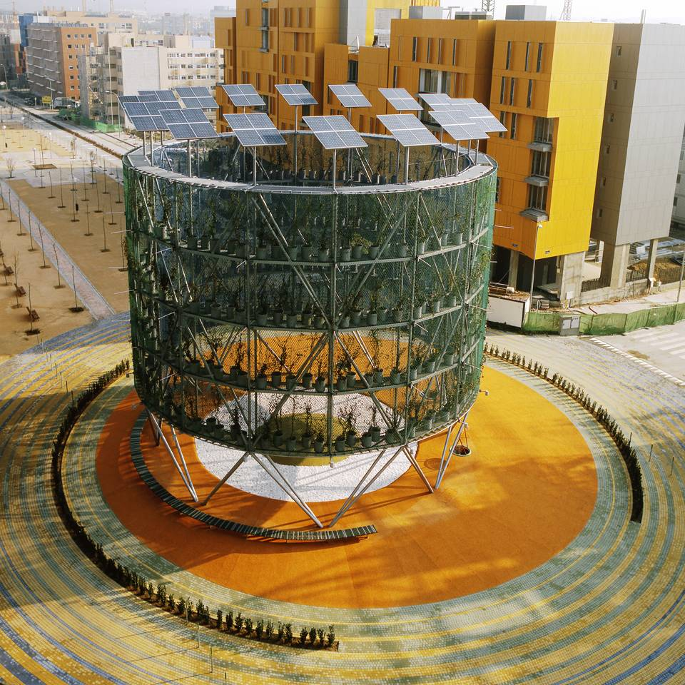 Fotografía del refugio climático Eco-Boulevard en Vallecas