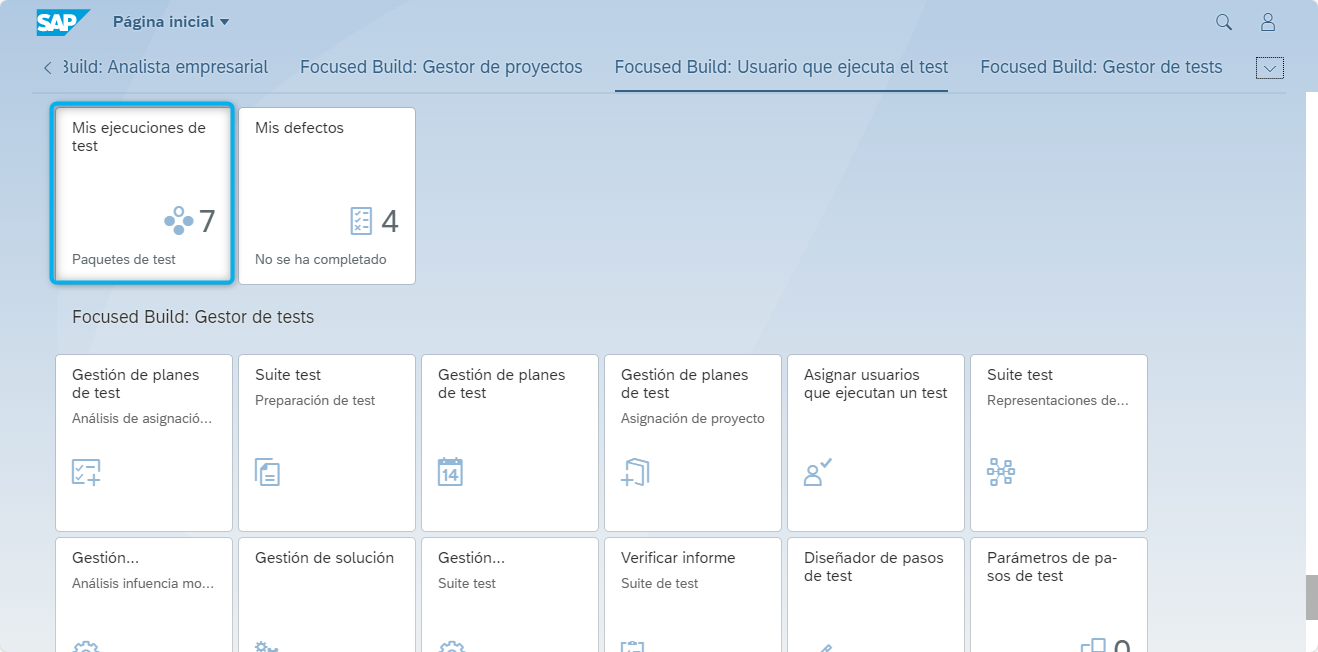 Captura de Test Management