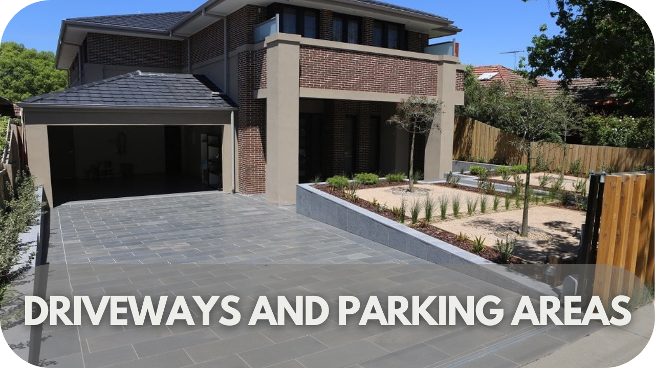 Enhance your driveways and parking areas with durable, stylish bluestone pavers.