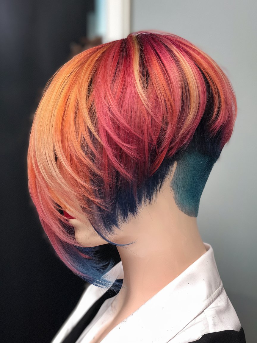 29. Sunset-Inspired Pixie Bob with Nape Undercut