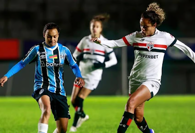 São Paulo empata com o Grêmio e se classifica para as semifinais do Brasileirão Feminino (Foto: Reprodução / MixVale)