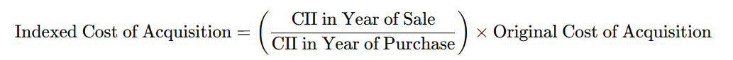 Cost of Acquisition in Capital Gain