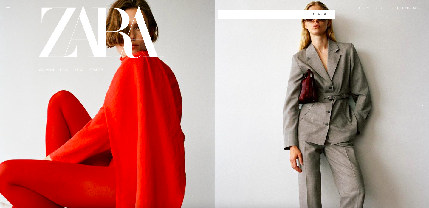 Zara's navigation menu will confuse shoppers