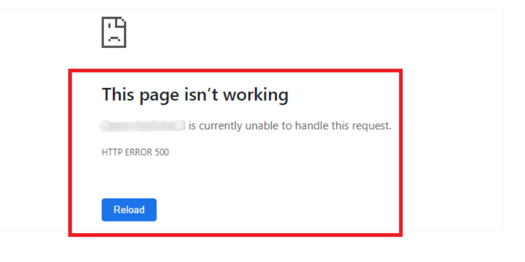 http 500 error