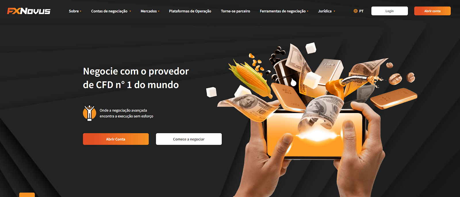 Visite a página inicial da FXNovus para mais informações sobre a marca