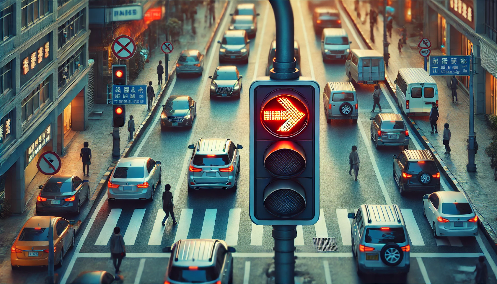 flashing red arrow aaroads​