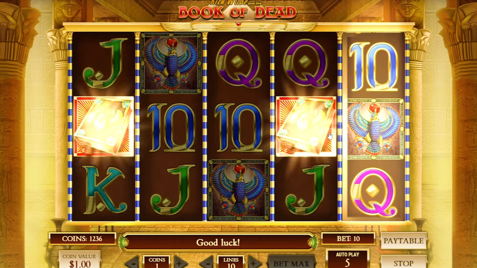 Book of Dead not on Gamstop slot game play