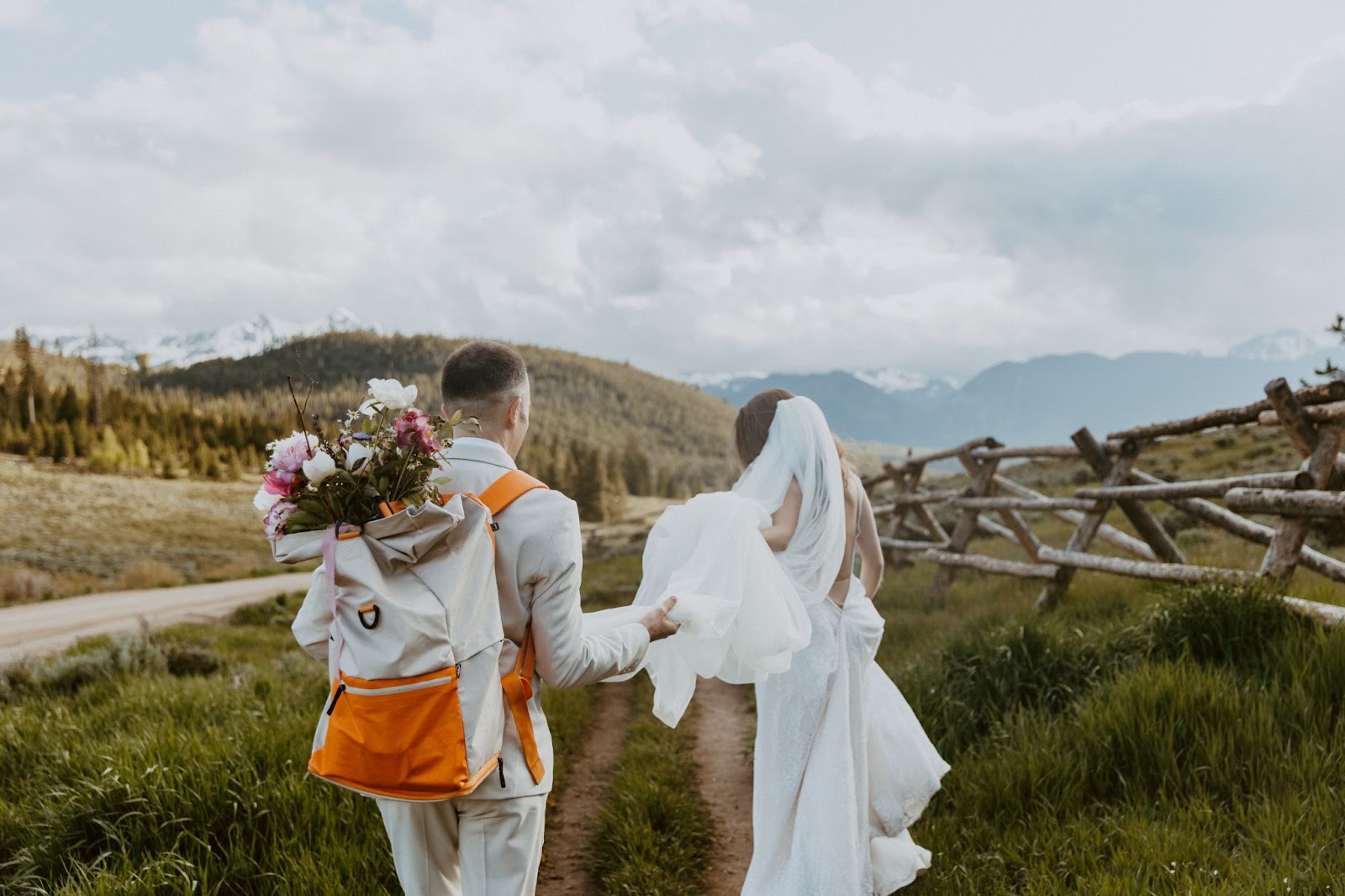 bride groom nature