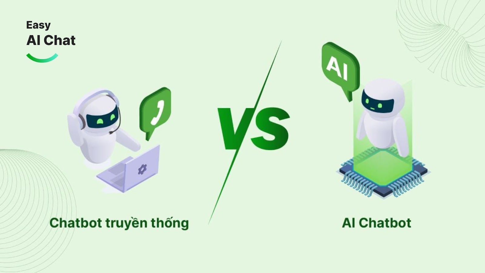So sánh AI chatbot và chatbot truyền thống