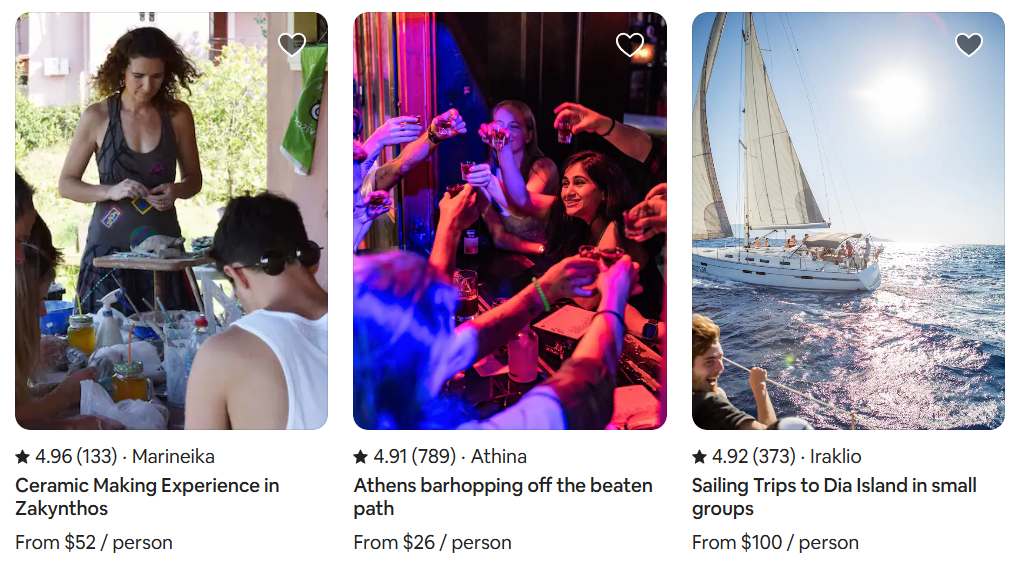 Airbnb experiences screenshot