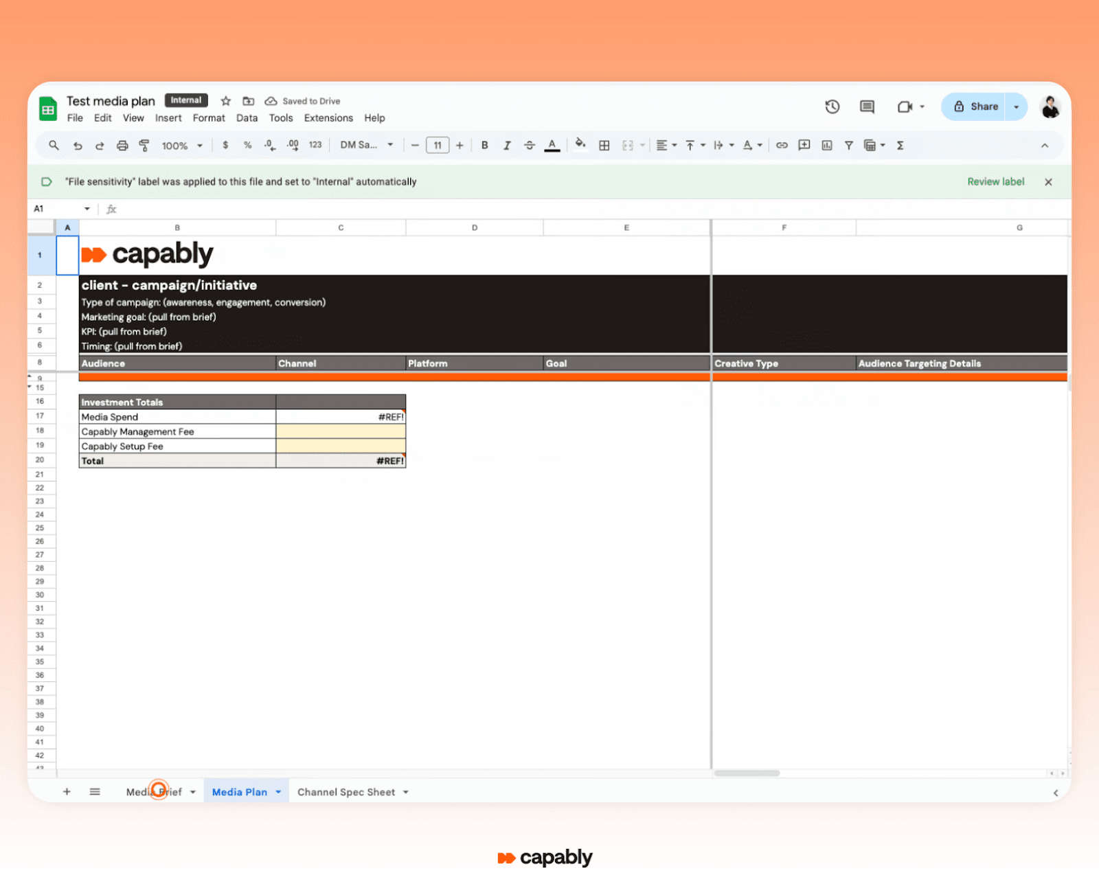ai media plan template