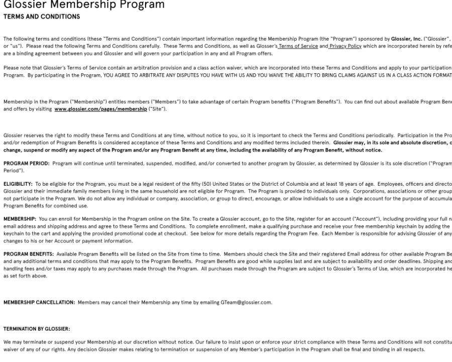 Glossier Rewards
