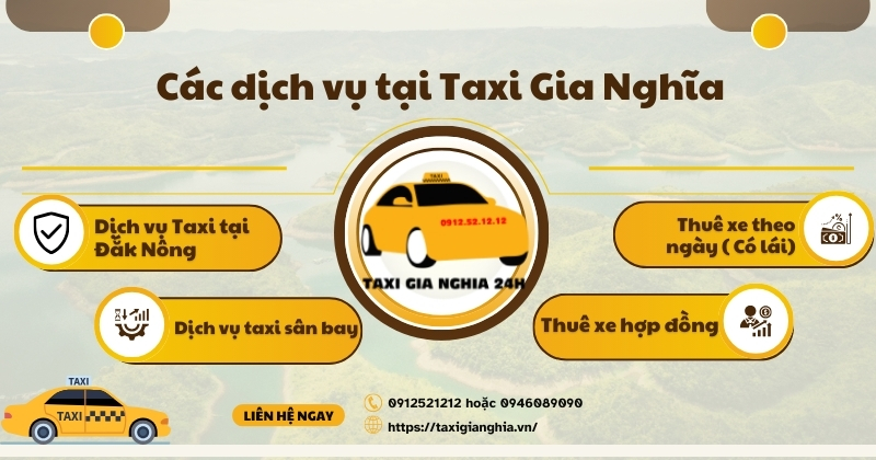 Các Dịch Vụ của Taxi Gia Nghĩa 24/24 Tại Đắk Nông