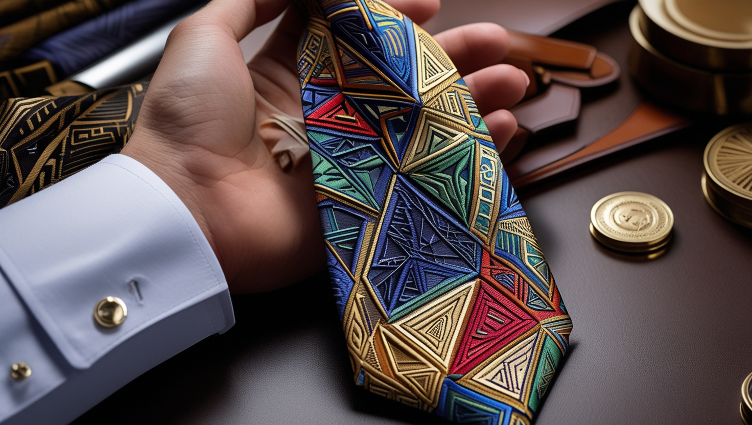 Charvet Geometric-Jacquard Silk Tie