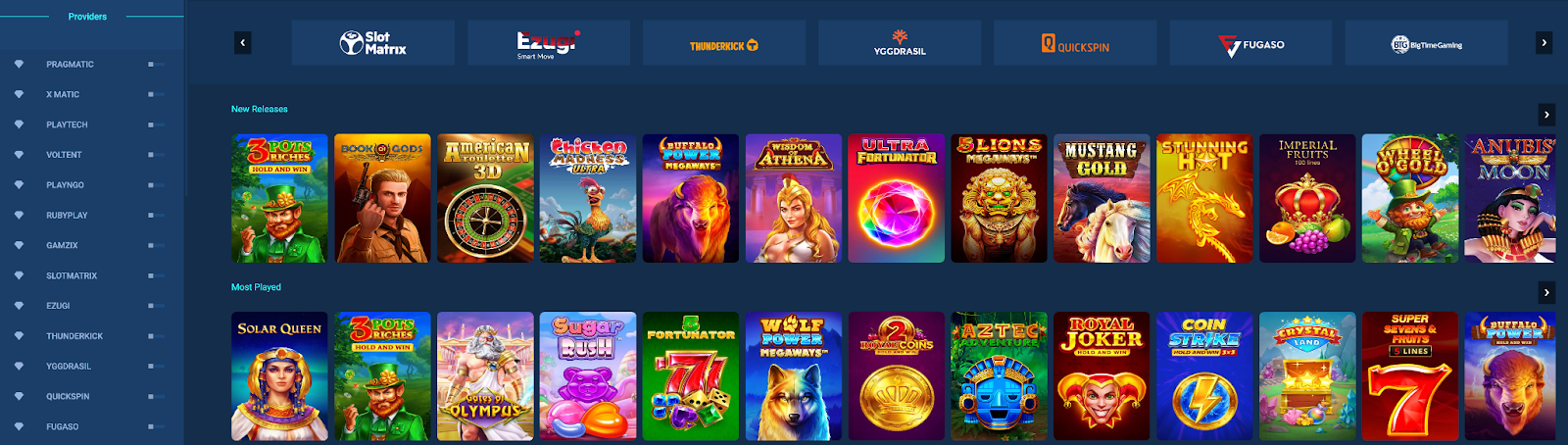 GoPlay365 Online Casino Game Providers