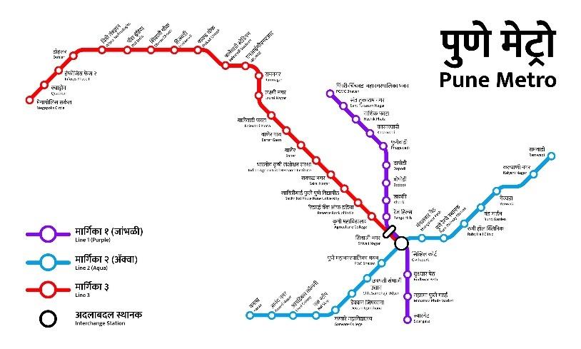 Pune Metro Map 2024, Stations & Metro Lines Maps - YoMetro