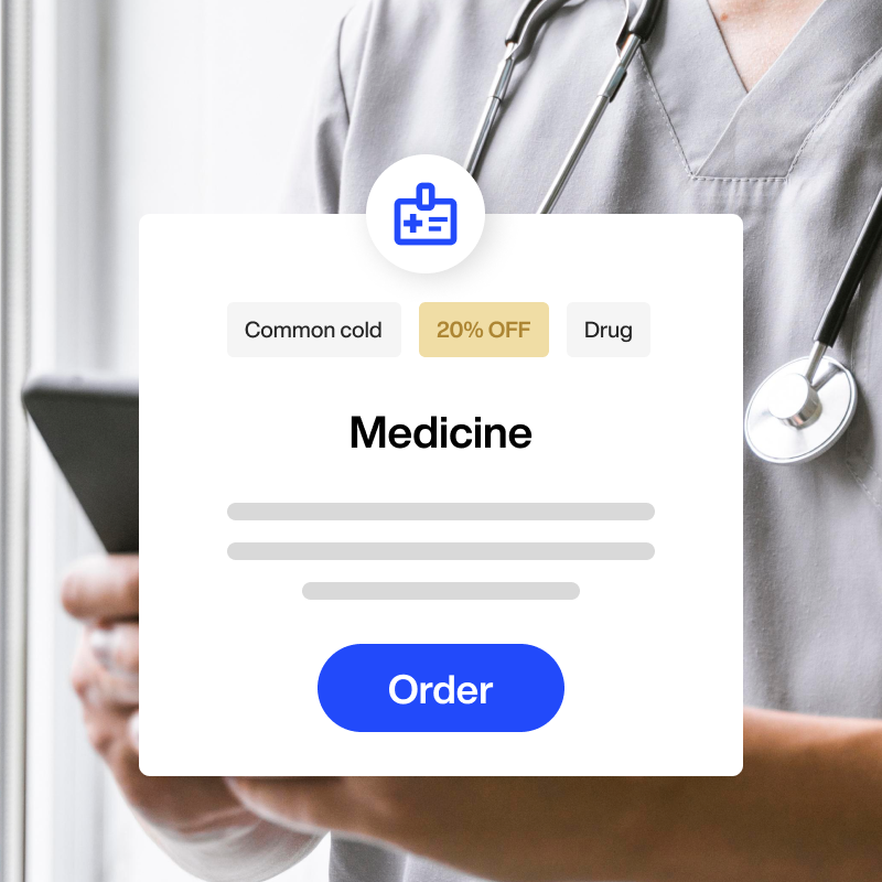 Pharma delivery software mockup