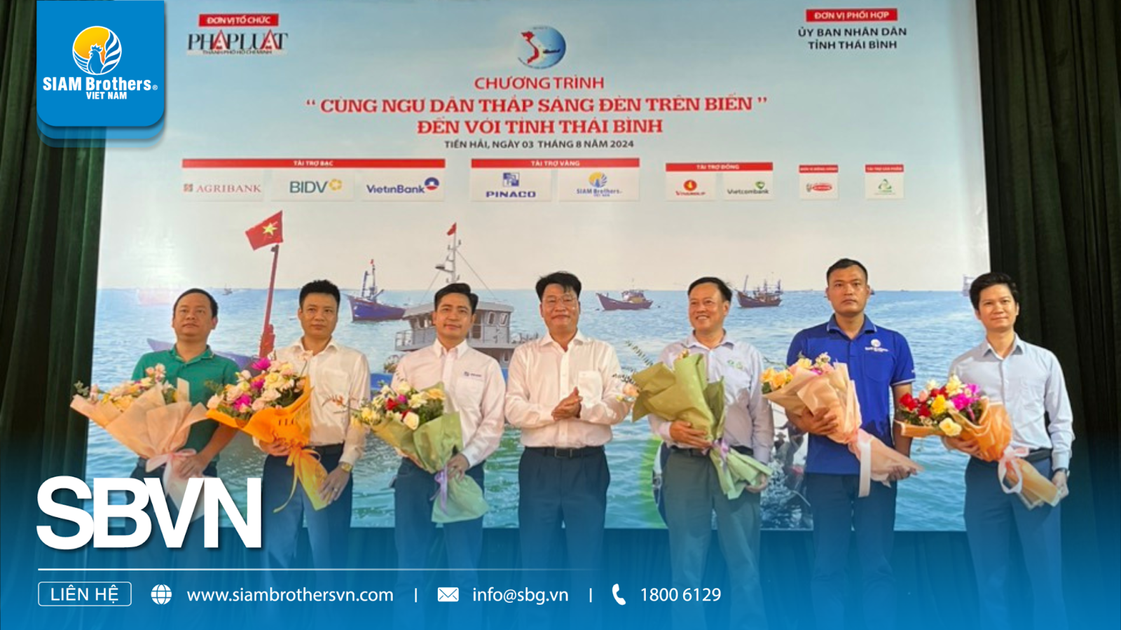 SIAM Brothers Việt Nam Đồng Hành Cùng Ngư Dân Thái Bình Trong Chương Trình "Cùng Ngư Dân Thắp Sáng Đèn Trên Biển"