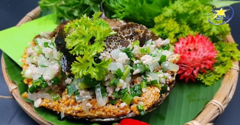 Sam biển nướng mỡ hành
