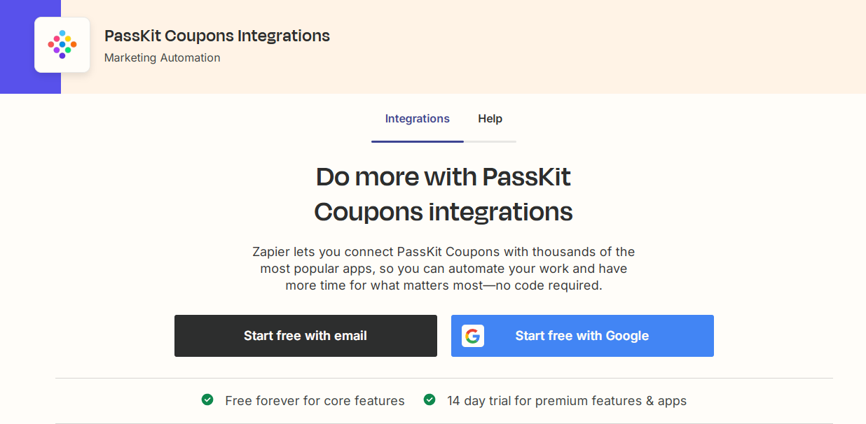 PassKit and Zapier integration