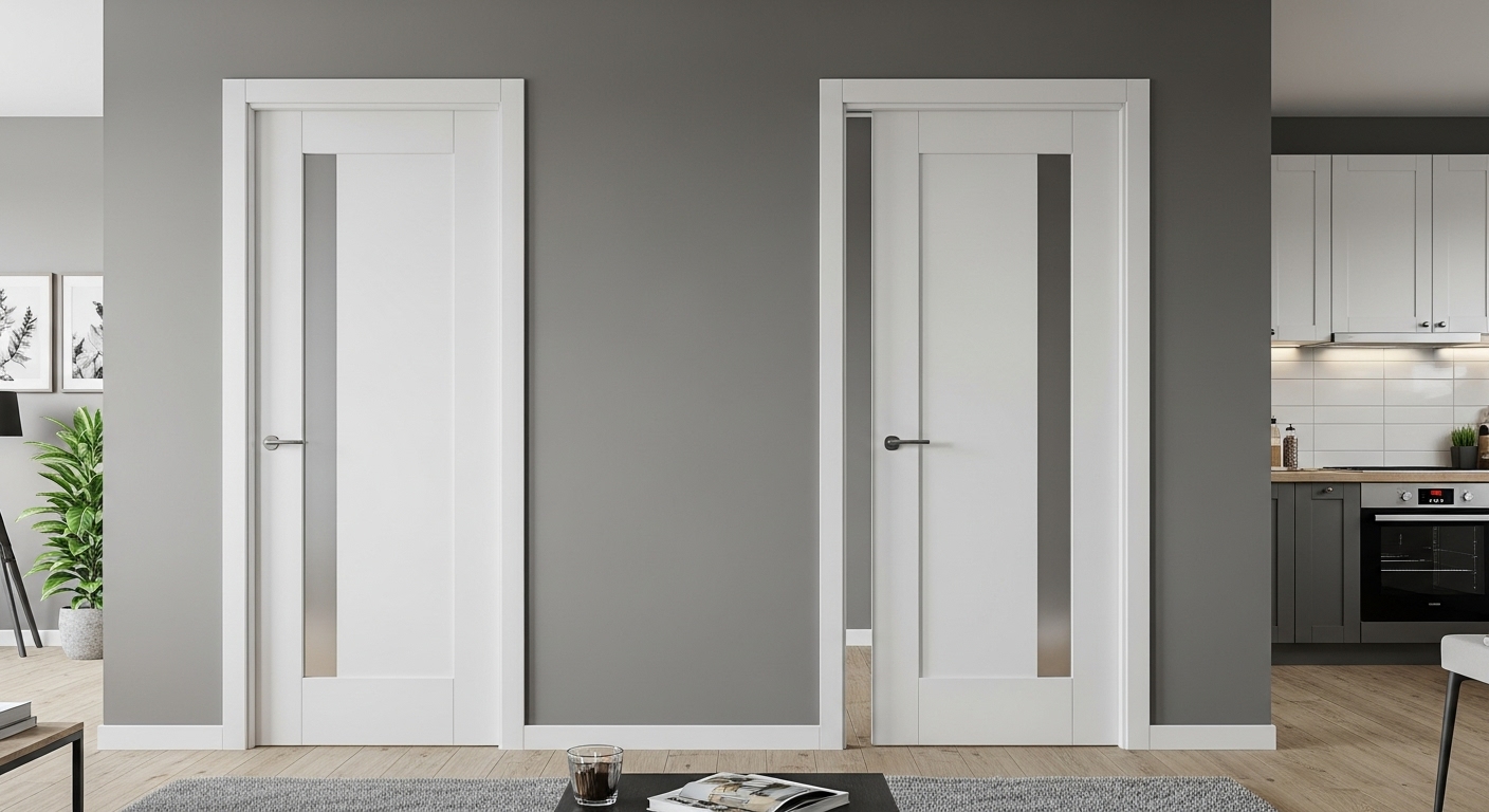 Room with Hanging Sliding Doors