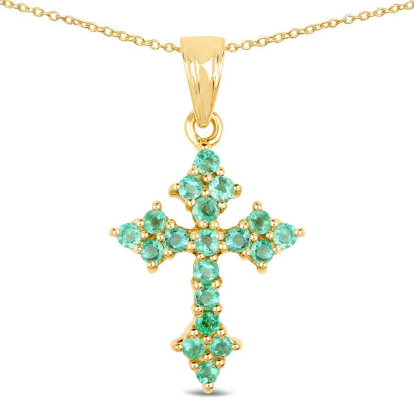 10 New Celebrity-Inspired Cross Pendant Gemstone Necklaces You’ll Love - Fine Color Jewels