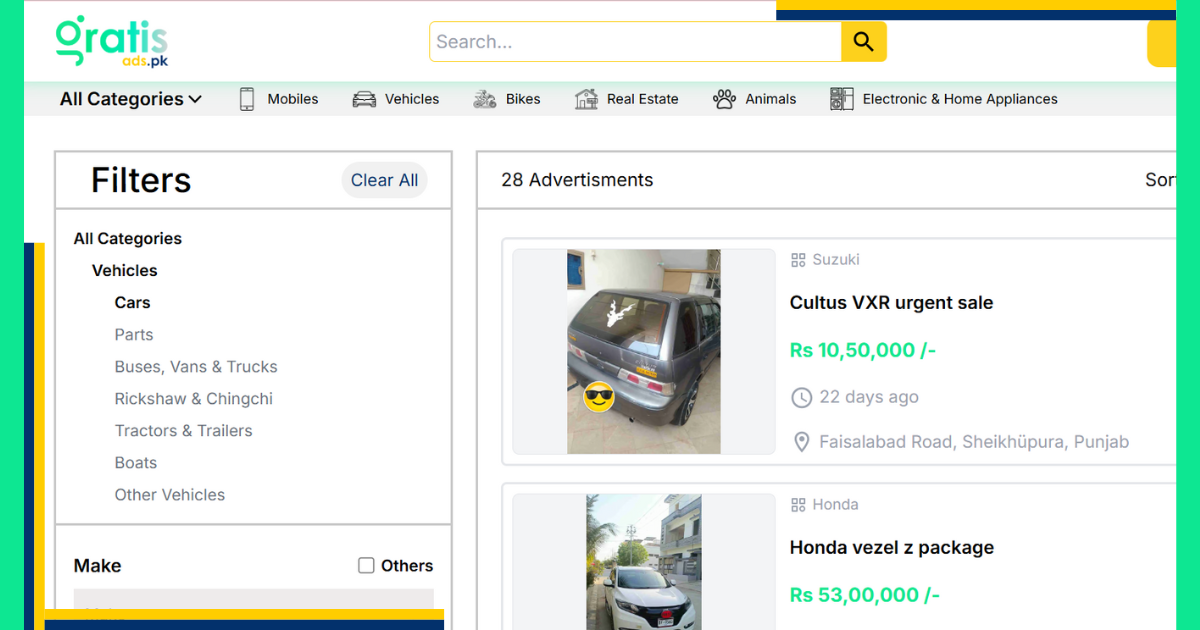 Internet classified ads such as GratisAds.pk

Banks and verified resellers (for vehicle finance)

Authorised Toyota dealerships.