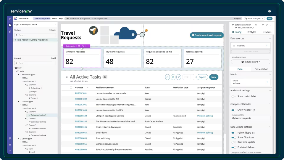 example of service desk servicenow