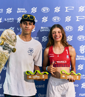 Hangel Nassif e Duda Ribeiro são os campeões do street (Foto: reprodução / instagram @labskatebr)