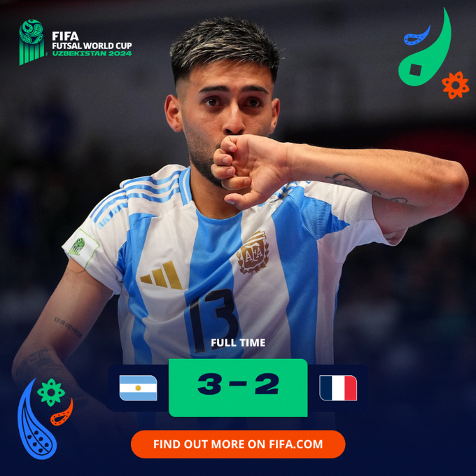 Vượt qua Pháp, Argentina cùng Brazil tạo nên trận chung kết trong mơ (Futsal World Cup 2024) - Ảnh 1.