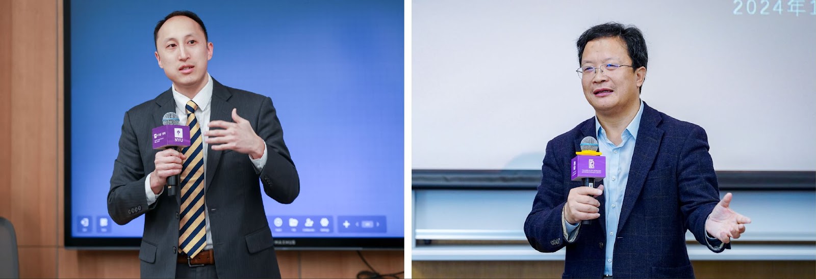 Left: Dean of Graduate and Advanced Education Eric Mao  Right: Executive Director of ICREEM Guohua Jean Zhang