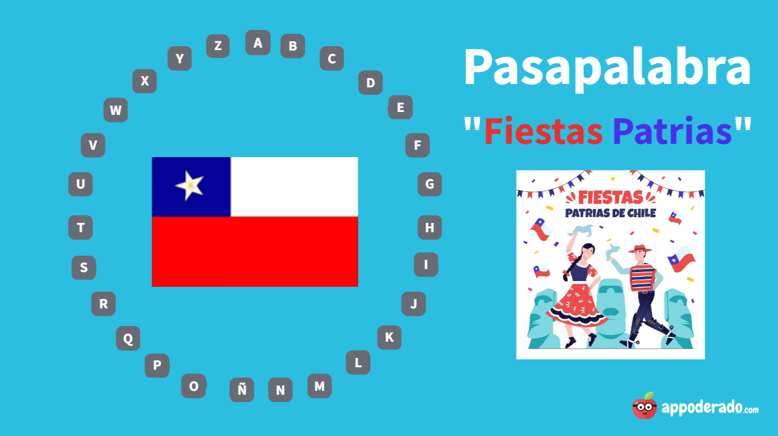 Juego pasapalabra Fiestas Patrias