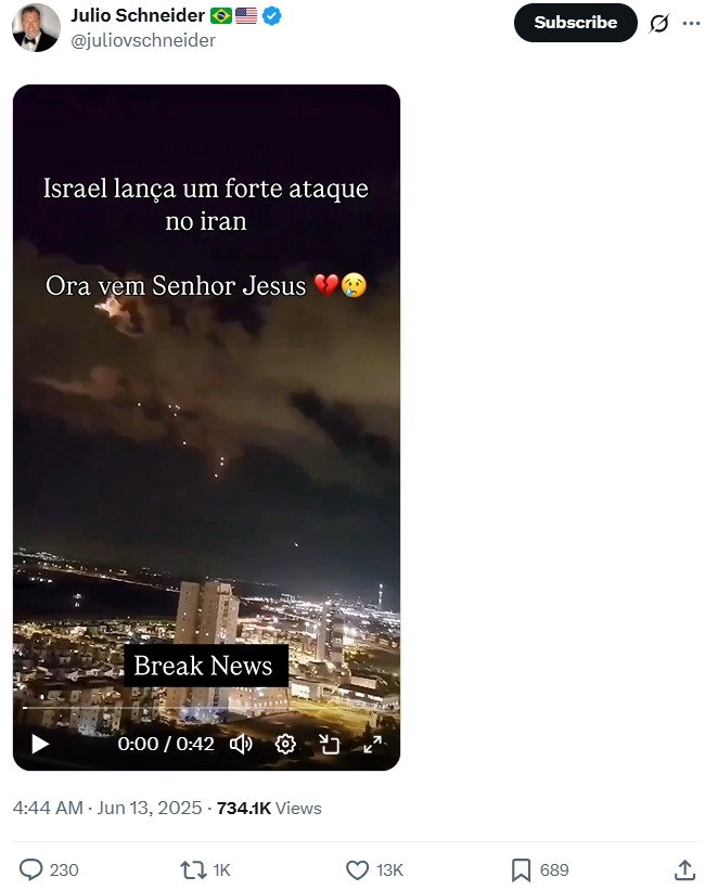  the moment an Israeli strike targeted a location in Iran