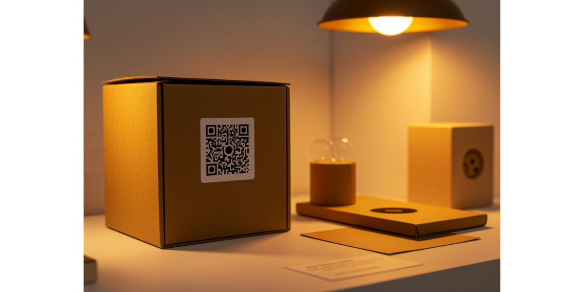 A QR Code on a packaging box.