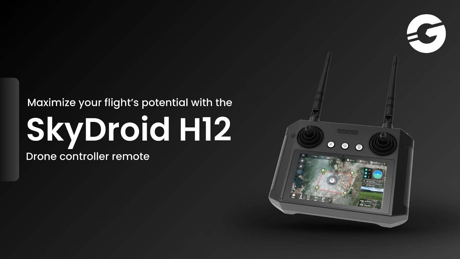 Image containing blog title “Maximize your flight’s potential with the Skydroid H12 drone controller remote