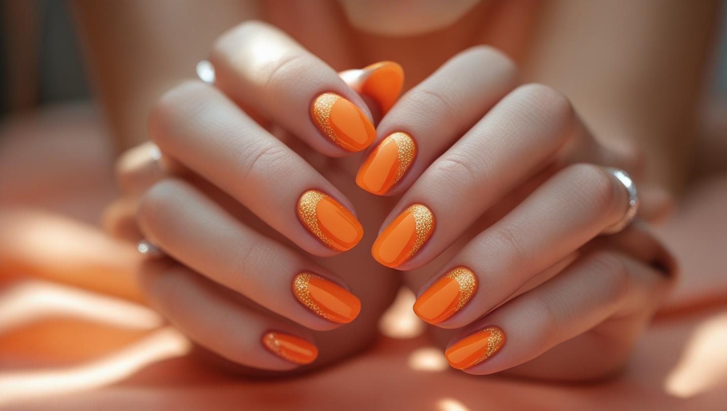 Nagellack in Mandarinenorange