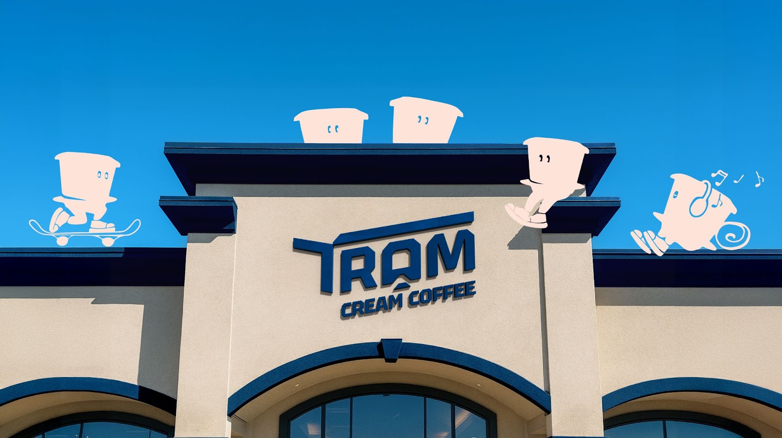 Image from the Tram Cream Coffee: A Journey in Branding & Packaging Designarticle on Abduzeedo