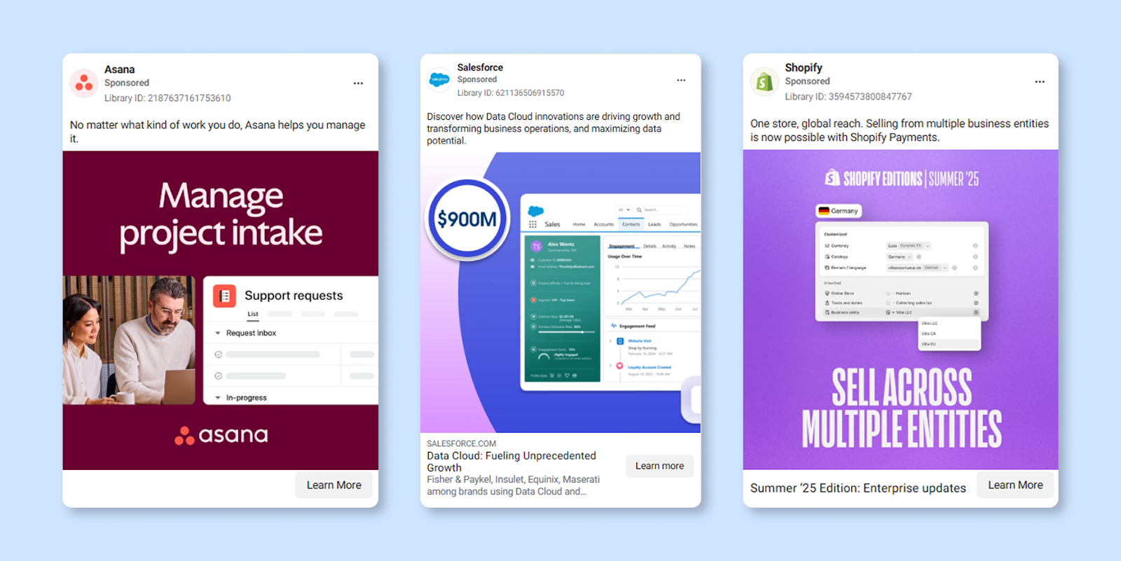Facebook SaaS ads for awareness 
