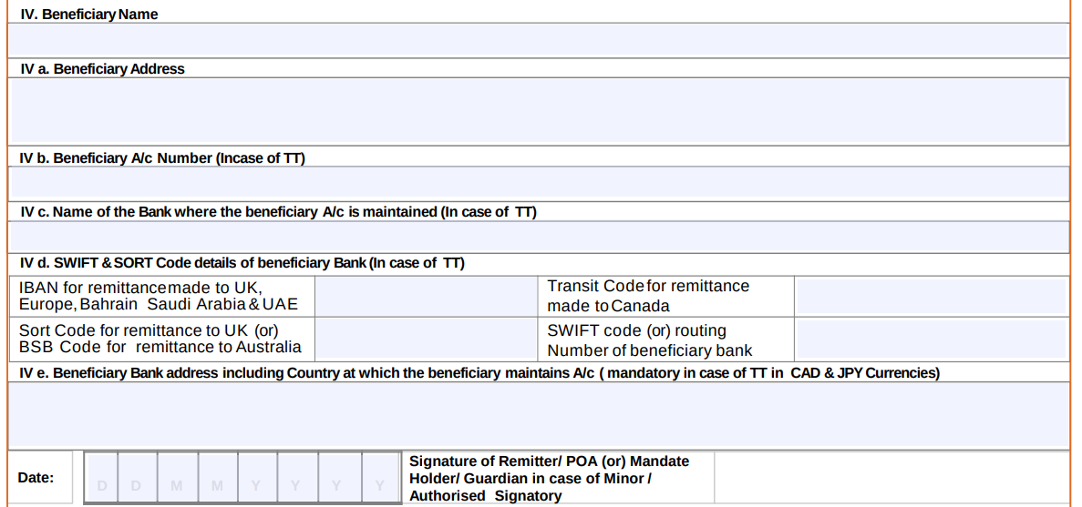 Details of Beneficiary