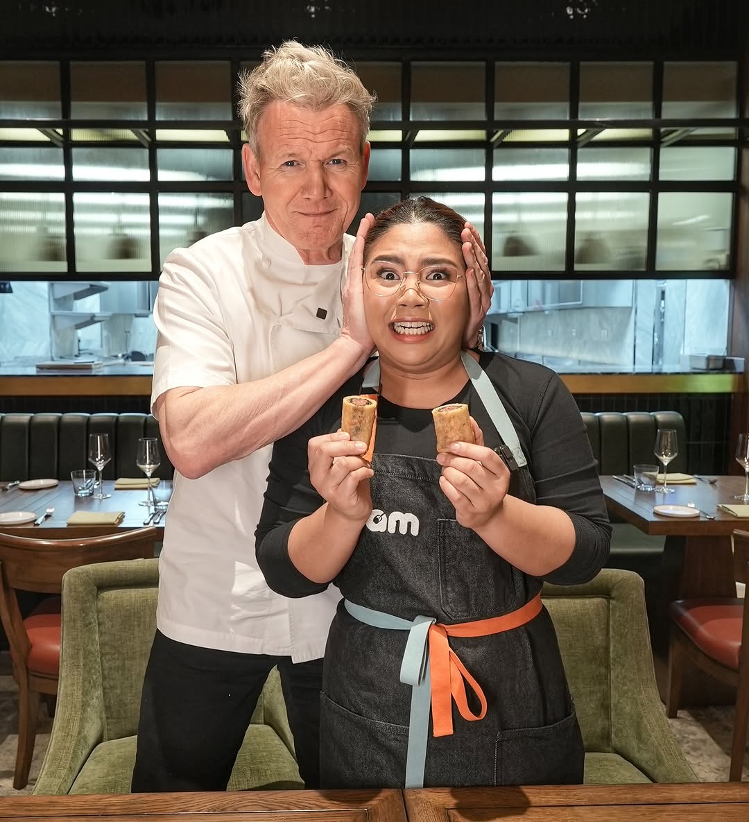 The long-awaited collaboration of the Lumpia Queen Abi Marquez and world-renowned chef Gordon Ramsey through Beef Wellington in a lumpia wrapper.