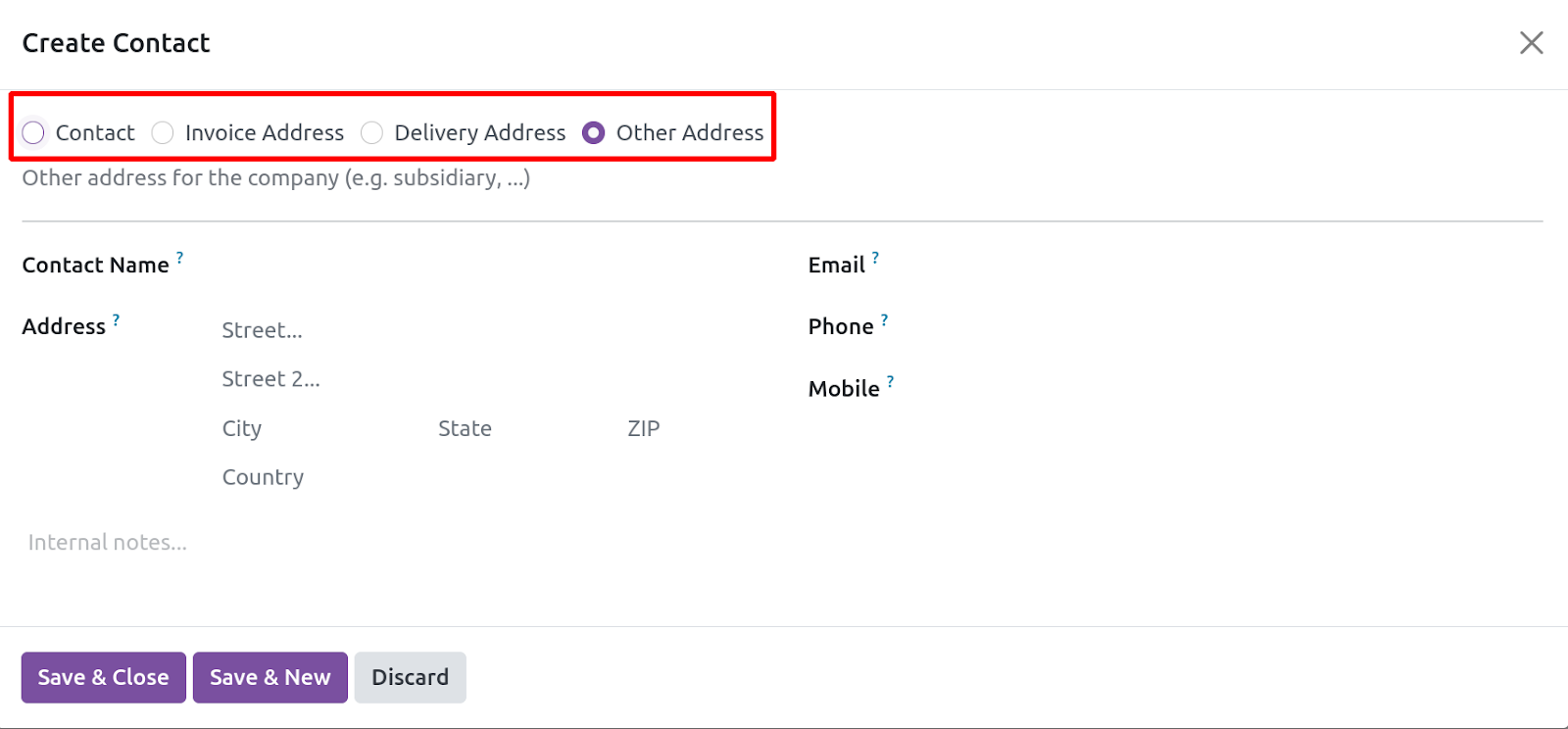 Odoo 17 Contacts