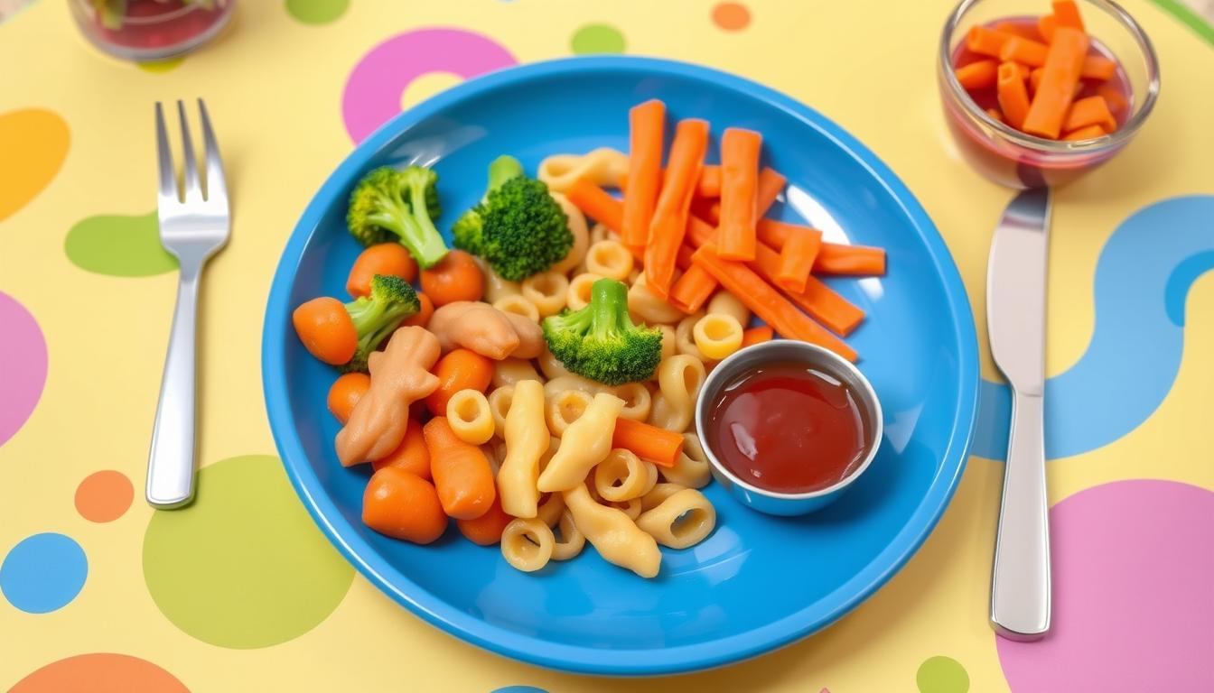 Easy-to-make, delicious dinners perfect for picky eaters, with colorful veggies and fun shapes.