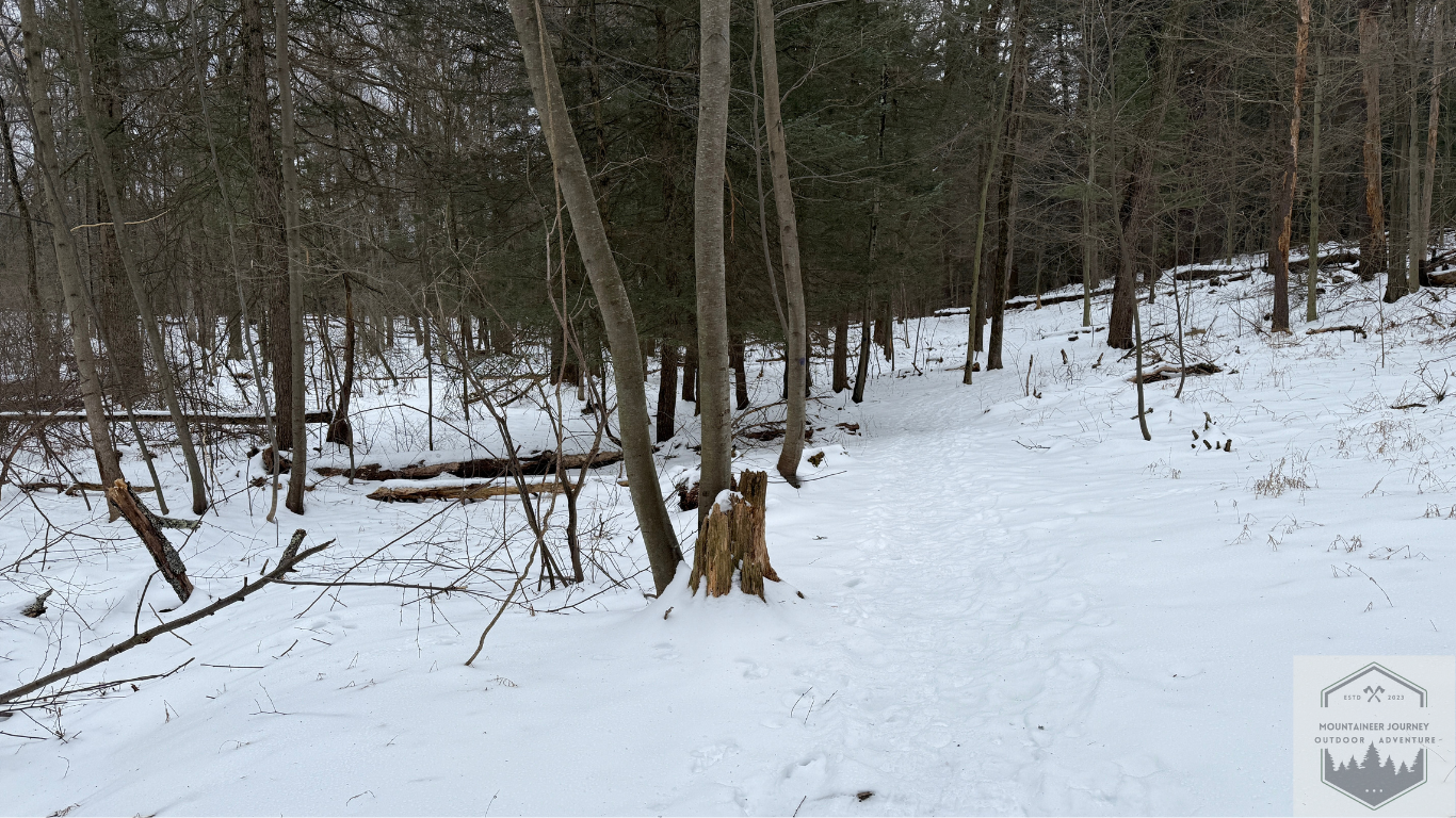 Snow during the winter can easily hide trail markers