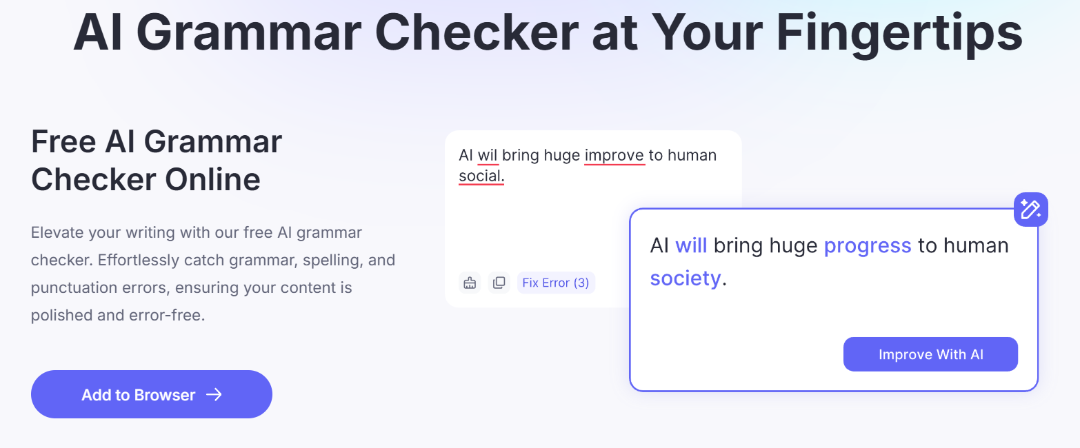 Alt Text: How AI helps cite Wikipedia. Arvin.AI grammar checker page shows it’s ability to check and amend writing to make changes.