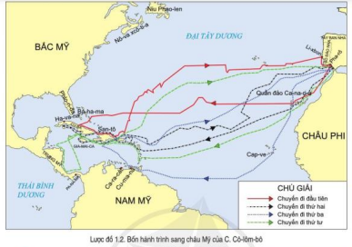 CHỦ ĐỀ I: CÁC CUỘC PHÁT KIẾN ĐỊA LÍ THẾ KỈ XV - XVI1. Nguyên nhân và điều kiện của các cuộc đại phát kiến địa líCâu 1: Đọc thông tin và quan sát lược đồ hình 1.1, các hình từ 1.1 đến 1.4, hãy- Giải thích nguyên nhân dẫn tới các cuộc phát kiến địa lí.- Phân tích điều kiện tác động đến các cuộc phát kiến địa lí. Đáp án chuẩn:- Do yêu cầu phát triển của sản xuất, nhu cầu hương liệu, vàng bạc, nguyên liệu và thị trường buôn bán mới,... - Các nhà hàng hải có nhiều hiểu biết mới về đại dương, có quan niệm mới về Trái Đất, kĩ thuật đóng tàu có những tiến bộ mới2. Một số cuộc đại phát kiến địa lí cuối thế kỉ XV - đầu thế kỉ XVICâu 1: Đọc thông tin, tư liệu và quan sát lược đồ hình 1.2, hình 1.5, hãy- Trình bày hành trình phát kiến địa lí của C. Cô-lôm-bô.- Giải thích vì sao C. Cô-lôm-bô lại đi về phía tây khi tìm đường đến Ấn Độ.- Nêu ý nghĩa phát kiến địa lý của C. Cô-lôm-bô. Đáp án chuẩn:C. Cô-lôm-bộ có ý định sang châu Á qua Đại Tây Dương và đã đến một số đảo ở vùng biển Ca-ri-bê. Thương nhân châu Âu biết đến châu Mỹ và bắt đầu thúc đẩy quá trình tiếp xúc văn hóa và trao đổi kinh tế giữa hai châu lục.Câu 2: Đọc thông tin và quan sát lược đồ 1.3, hình 1.6, hãy:- Trình bày hành trình phát kiến địa lí của Ph.Ma-gien-lăng.- Nêu ý nghĩa phát kiến địa lí của Ph.Ma-gien-lăng. Đáp án chuẩn:Năm 1519, Ph, Ma-gien-lăng khởi hành về phía tây để tìm đường sang châu Á. Ông đi qua điểm cực nam châu Mỹ và tiến vào đại dương ông gọi là Thái Bình Dương, chứng minh Trái Đất hình cầu.3. Tác động của các cuộc đại phát kiến địa líCâu 1: Đọc thông tin và quan sát sơ đồ 1, hình 1.7, 1.8, hãy phân tích những tác động của cuộc đại phát kiến địa lí.Đáp án chuẩn:Thúc đẩy thương nghiệp châu Âu, mở rộng thị trường và giao lưu kinh tế, văn hoá Đông – Tây; chứng minh Trái Đất hình cầu, đánh dấu sự xuất hiện của chủ nghĩa tư bản.LUYỆN TẬPCâu 1: Hãy lập bảng theo mẫu dưới đây để tóm tắt những nội dung cơ bản về hai cuộc phát kiến địa lí của C.Cô-lôm-bô và Ph.Ma-gien-lăngĐáp án chuẩn:Nhà hàng hảiThời gianKết quảÝ nghĩaC. Cô-lôm-bô- Lần 1: năm 1492- Lần 2: năm 1493.- Lần 3: năm 1498- Lần 4: năm 1502Tìm ra châu MỹThương nhân châu Âu biết đến châu Mỹ và bắt đầu thúc đẩy quá trình tiếp xúc văn hóa, trao đổi kinh tế giữa hai châu lục.Ph. Ma-gien-lăng519 - 1522Tìm ra điểm cực nam châu Mỹ và  Thái Bình DươngChứng minh trên thực tế Trái Đất hình cầu.Câu 2: Theo em, tác động nào của các cuộc đại phát kiến địa lí là quan trọng nhất? Vì sao?Đáp án chuẩn:- Mở ra những con đường mới, tìm ra những vùng đất mới, thị trường mới- Mục đích tìm ra những con đường thương mại mới để kết nối phương Đông với phương Tây. VẬN DỤNG