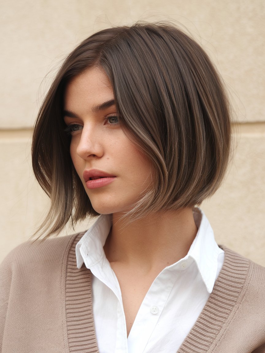 23. Side Parted Bob