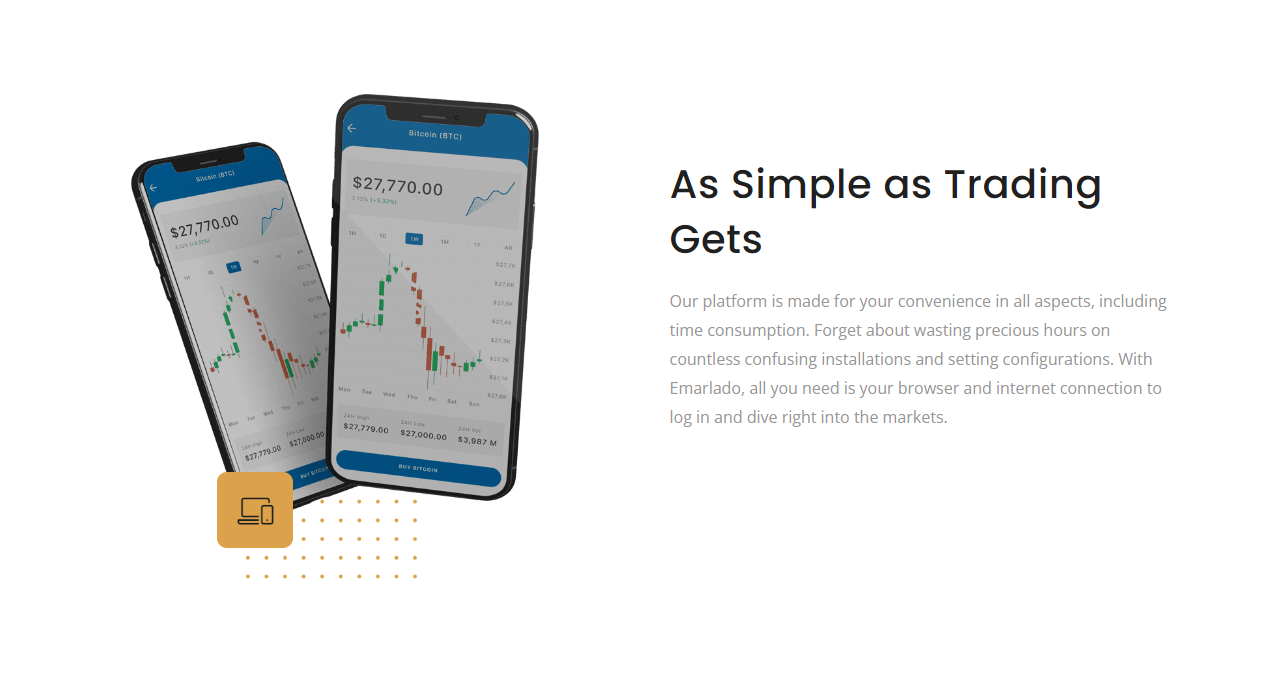 Emarlado makes trading simple with its WebTrader Platform